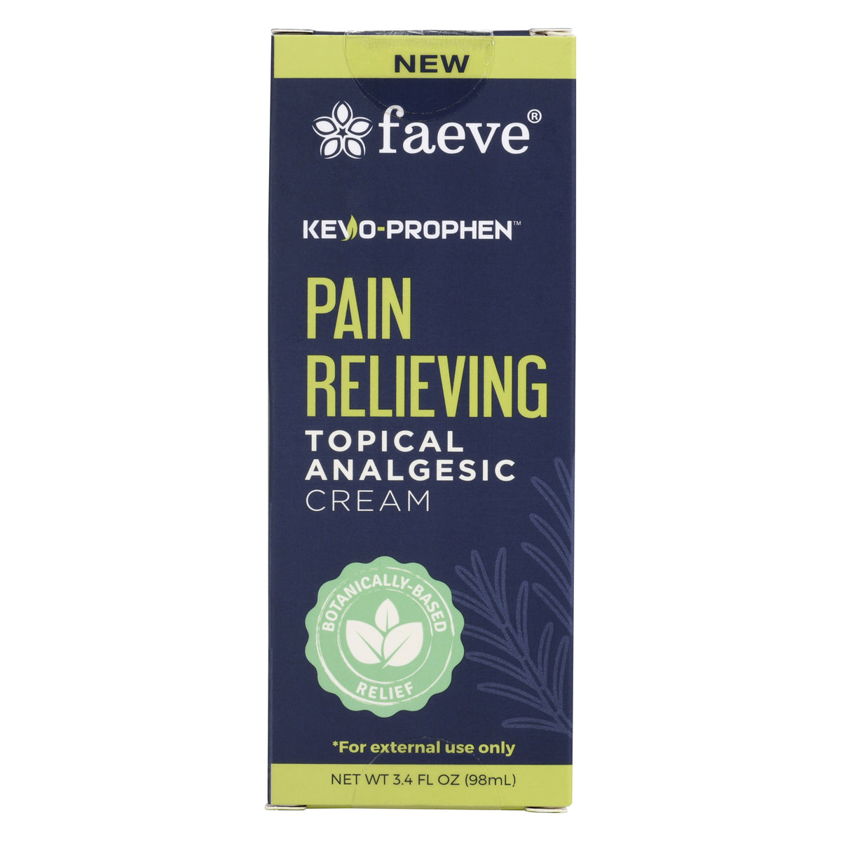 Kevo-Prophen Pain Relieving Cream, Juniper Tar Topical OTC Analgesic, 98 mL