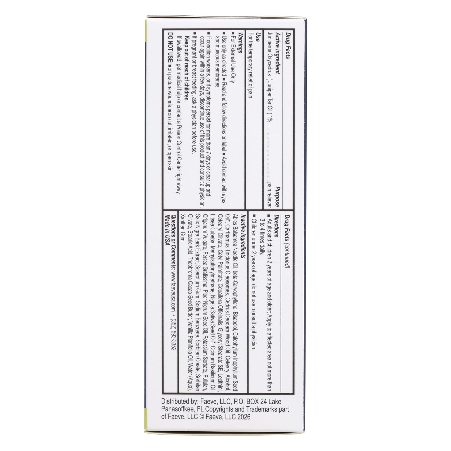 Kevo-Prophen Pain Relieving Cream, Juniper Tar Topical OTC Analgesic, 98 mL